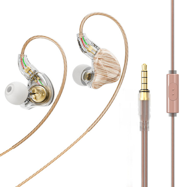 In-Ear Wired Headphones Type-C 3.5mm Mic Wire-Control Ear-Hanging Design 1.2m Cord Hi-Fi Sound Heavy Bass Silicone Gel Ear Tips
