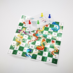 Plateau de jeu d'échecs pliable en plastique portable, jeu des serpents et des échelles pour enfants, vente en gros directe usine - Product Image 3