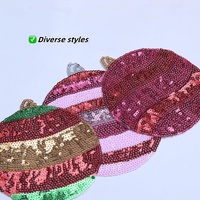 Patch brodé de sequins colorés pour vêtements, sacs, chapeaux DIY, applique thermocollante en tissu chenille