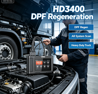 Escáner para Camiones de Trabajo Pesado ANCEL HD3400, Herramienta de Revisión DPF para Cummins, Detroit, Caterpillar, Paccar, Sistema Completo, Pantalla Táctil de 5 Pulgadas, Diésel, OBD2
