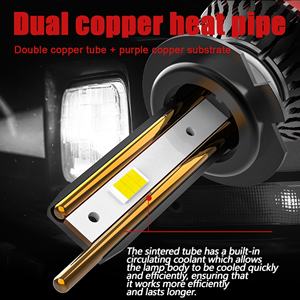 Servicio personalizado CLT8 110W de alta potencia 11000LM Canbus dos tubos de cobre H4 H7 H11 9005 9012 faros LED luz Led H1 para coche - Product Image 4