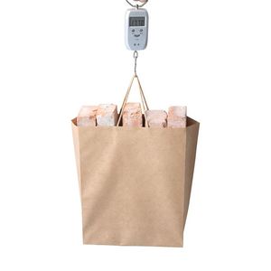Sacs cadeaux en papier kraft recyclé coloré avec fond carré, style classique, impression personnalisable pour gâteaux, fournitures artisanales et pâtisseries - Product Image 2