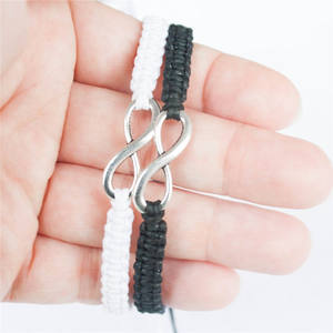 Pulseras creativas de moda con símbolo <span class=keywords><strong>infinitesimal</strong></span> de aleación tejida simple hecha a mano para amigos y parejas - Product Image 3