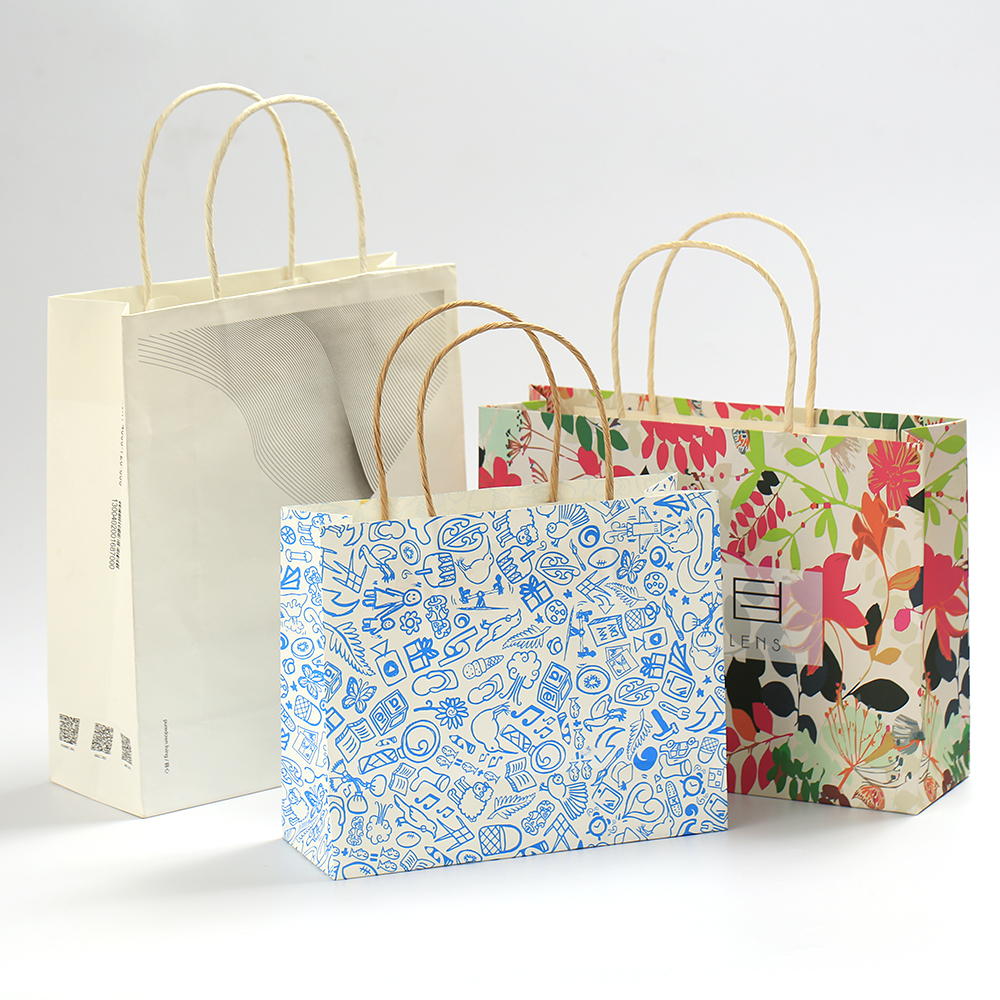 Hot Selling Customized Eco-friendly Paper Bags of High Quality for Shopping and Commercial Promotion Uses