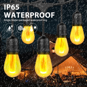 Guirlande lumineuse LED S14 E26 en fil de cuivre PC, 48 pieds, pour intérieur/extérieur, décoration de fêtes, IP65, intensité réglable, commande par bouton, garantie 2 ans - Product Image 4