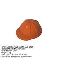 Pièces de construction en plastique ABS Gobricks GDS-90041, échelle 1:8, jouet DIY, casque, casque de sécurité, mini figurine, accessoire de briques