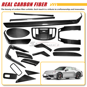 Sunmax pour Porsche 2019-2024 911 992 véritable Fiber de carbone bouchon de réservoir de carburant de voiture housse de Protection style de voiture accessoires extérieurs - Product Image 3