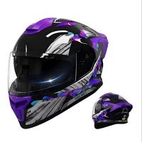 Casque de moto à couverture intégrale, mentonnière amovible, doublure respirante, structure légère, tailles variées