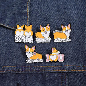 Lindo Corgi mascota perro broche pequeño perrito aleación insignia regalo esmalte Pin - Product Image 5