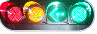 Feu de signalisation LED 300 mm avec 3 unités de boules complètes, peut être installé verticalement/horizontalement, IP65, certifié CE, visibilité 800 m, 90 LED par feu