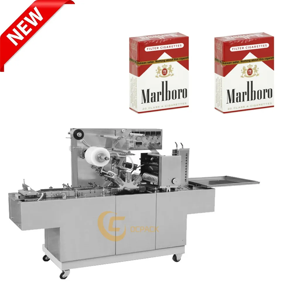 Professionelle sigara paketleme makinesi mini tabak zellophan zigaretten verpackungsmaschine