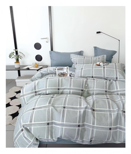 Set di Biancheria da Letto Moderno con Motivo a Quadri, Elegante Copripiumino a Blocchi di Colore, Set Lenzuola e Federe per Casa e Dormitori Studenteschi - Product Image 5
