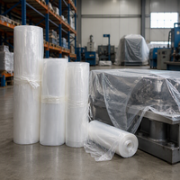 Rouleau de sacs plats transparents en PE 65x90cm 38µm, 90 sacs par rouleau, LDPE transparent pour la protection des grandes machines et des pièces métalliques