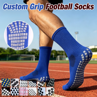 Chaussettes de sport en coton antidérapantes pour le football, entraînement athlétique, séchage rapide, anti-odeur, avec revers personnalisé