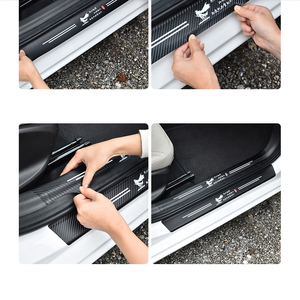Step <strong>Sill</strong> 4 Pcs Carbon Fiber <strong>Car</strong> Door <strong>Sill</strong> Sticker <strong>Protector</strong> 1 Set 4 Pcs, <strong>Car</strong> Accessories Door <strong>Sill</strong> Scuff - Product Image 2