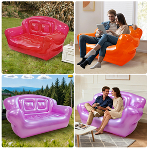 Cama Inflable Doble Plegable Personalizada al por Mayor, Cama de Aire de PVC Grueso, Muebles para Acampar al Aire Libre - Product Image 2