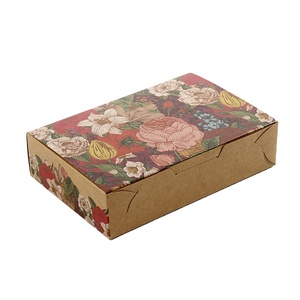 Retro Kraft Flip-Top moonkek kağit kutu paket 50/80g yumurta sarısı pasta peynir suşi çerezler çikolata gıda ambalaj kutusu - Product Image 2