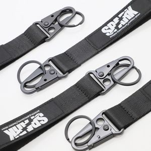Personalized Energy Drink Brands Promotional Gift Custom Woven Label Logo Short <b>Lanyard</b> Keychain with Carabiner Clip - Product Image 3