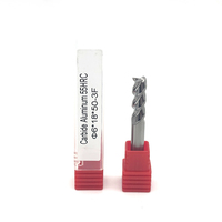 Fraise à queue OBT HRC55 à 3 cannelures avec revêtement DLC pour l'aluminium, usinage CNC haute vitesse, fraise en carbure, outils colorés arc-en-ciel