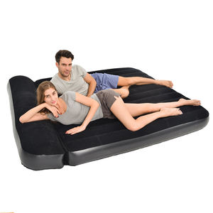 Colchón <span class=keywords><strong>Inflable</strong></span> King Size de PVC y Flocado Negro con Almohada - Product Image 1