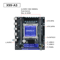 Carte mère de jeu de bureau PANDL New ITX X99 prend en charge les processeurs Xeon, la RAM DDR3 ECC, NVME SATA M2 SATA3.0, double mémoire, carte mère X99 Itx