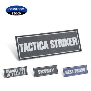 ป้ายผ้าสะท้อนแสงปรับแต่งได้สำหรับสุนัขขนาดใหญ่แท็กสัตว์เลี้ยงส่วนบุคคลพร้อมสติกเกอร์ติดเสื้อกั๊กสำหรับสุนัข - Product Image 1