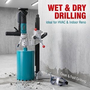 Perceuse à eau sans balais 4200W en gros, foreuse diamantée 218mm avec support de perçage industriel fixe pour murs en béton - Product Image 1