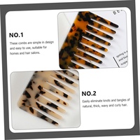 Mauri vente chaude 4MM de large peigne à dents acétate de cellulose démêlant antistatique acétate plaque brosse à cheveux peigne