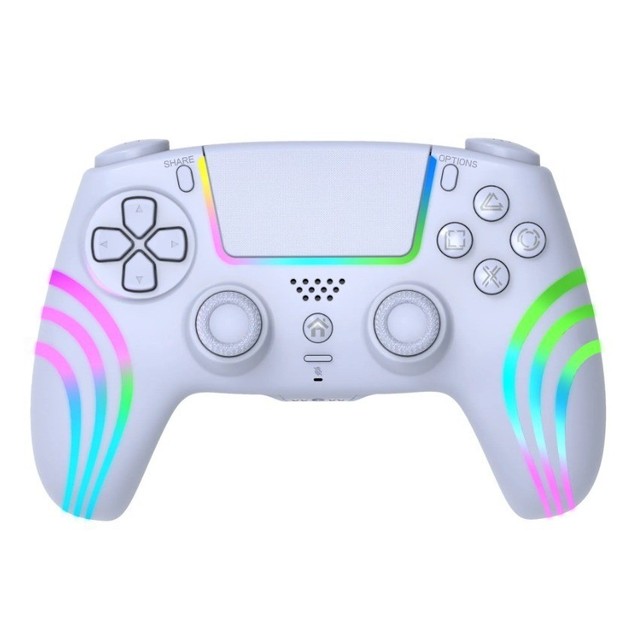 Game Controller 3D Joystick for Rechargeable Programmable Touch Pad RGB Lighting Vibration Motor Turbo PC Compatible PS4 Gaming