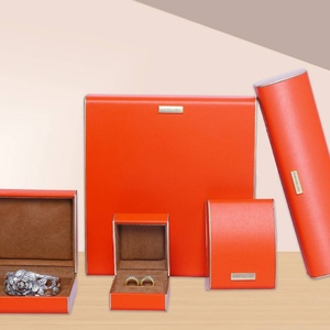 Vintage Microfiber Jewelry <b>Gift</b> <b>Box</b> High-end Jewelry case for Ring Bracelet Pendant Long Chain Packaging - Product Image 2