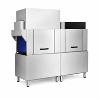 Lave-vaisselle à convoyeur commercial pour restaurant, hôtel, cantine, machine à laver la vaisselle automatique, haute capacité, séchage à l'air chaud