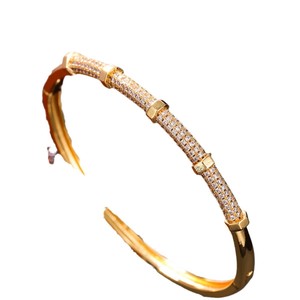 Gold Plated <b>Copper</b> Tennis <b>Bracelet</b> Double Row Zircon Geometric Design Gift Jewelry Fall 2024 Yiwu Origin - Product Image 5