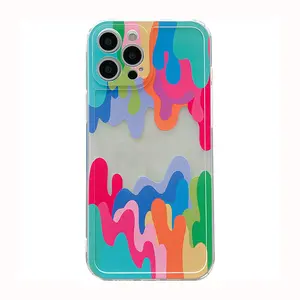 Pintura da arte do Estilo Tpu Transparente Caixa Do Telefone Móvel Para O Iphone 7 8P 12 13 Pro