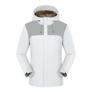 Chaqueta Unisex Cortavientos con Forro Interior, Color Sólido, Estilo Workwear para Invierno - Product Image 1