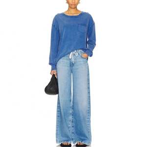 เสื้อยืดแขนยาวของผู้หญิงแบบวินเทจแบบลำลองทรงหลวมเสื้อยืดเปล่าเป็นมิตรกับสิ่งแวดล้อม - Product Image 3