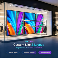 Écran d'affichage LED transparent pour vitrine, équipement publicitaire de haute luminosité, verre anti-reflet AR, IP66, vente en gros