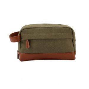 BSCI Factory Custom Logo Travel <b>Bag</b> Organizer For <b>Mens</b> Waterproof Leather Eco Canvas <b>Toiletry</b> Travel <b>Bag</b> - Product Image 4