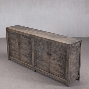 خزانة جانبية فاخرة عتيقة تقليدية مصنوعة يدويًا من الخشب الصلب صديقة للبيئة للمنزل والفنادق والمستشفيات والمطبخ وغرفة المعيشة - Product Image 5