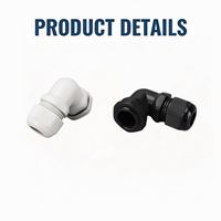 OUORO IP68 ROHS Raccord de câble coudé à 90 degrés série PG-W/M*W (3-25mm) en nylon plastique étanche avec protection incendie