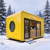 Maison Capsule Mobile Apple Pod, Structure en Acier, Mur en Verre, Bâtiment Modulaire Préfabriqué pour Stand Extérieur, Bureau, Hôtel, Habitation