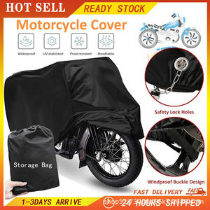 Housse de moto électrique en polyester de soie imperméable et résistante aux déchirures, best-seller, noire, absorbant la chaleur, séchage rapide, UV - Product Image 4