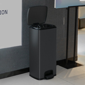 Sailu Foot Operated Trash Can 12L Above Rectangular Indoor Waste Bin For Office Kitchen Living Room Bathroom - Product Image 4