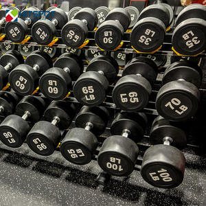 Mancuernas Comerciales en Lbs para Musculación y Fisicoculturismo Accesorios de Gimnasio para el Hogar Equipo de Pesas Libres de Goma Mancuernas Redondas de 5 Lbs - Product Image 3