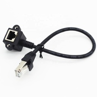 Câble Ethernet à montage sur panneau RJ45 à angle droit 90 degrés PVC gainé Cat5e Patch RJ45 câble de montage sur panneau stock d'utilisation de l'ordinateur