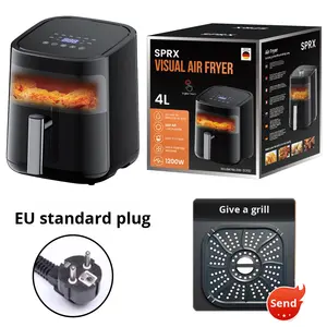2025 nouvelle grande capacité moderne maison électrique friteuse à Air four carré transfrontalier européen Standard visuel en plastique friteuse 1 an - Product Image 2