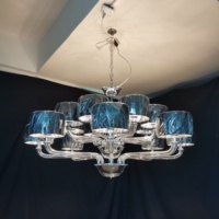 Lustre en cristal design pour salon, éclairage décoratif, lustre en cristal