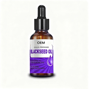 Özel etiket 2% Thymoquinone siyah tohum yağı damla cilt, saç, bağışıklık ve sindirim desteği soğuk preslenmiş saf ve doğal - Product Image 1