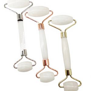 Rouleau de massage en jade blanc multi-formes, logo personnalisé, masseur facial, jade blanc de haute qualité, rouleau de jade, gua sha - Product Image 1
