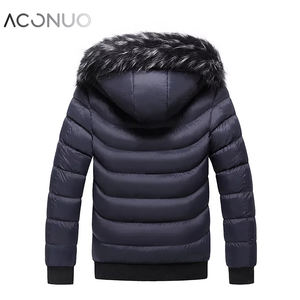 Зимняя куртка с капюшоном с меховым воротником и наушником, ветровка с капюшоном, куртка-пуховик на молнии - Product Image 5