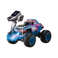 Monster Truck RC transfrontalier, voiture stationnaire à marche arrière, avec lumières, musique et effets de pulvérisation, alimentée électriquement, pour usage intérieur, jouet pour enfants